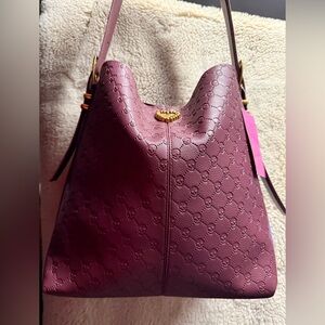 Betsey Johnson! Unique Elegant Burgundy Cherry Xomille Shoulder Bag NWT